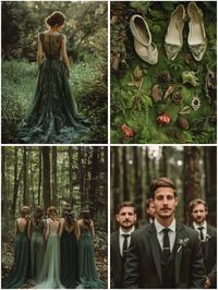 Lush Forest Green Wedding Ideas for Wilderness