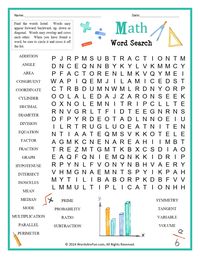 Exercise your mind with my captivating math word search puzzle! Featuring a stimulating mix of mathematical terms and concepts, this puzzle is ideal for sharpening your numerical skills while having a blast. Whether you're a math enthusiast or looking to boost your problem-solving abilities, this puzzle is sure to provide hours of educational entertainment.