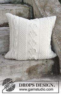 Ravelry: 0-1315 Snow Beads Pillow pattern by DROPS design