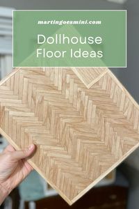 Find ideas for hardwood dollhouse floors and tile, all very DIY and beginner-friendly!