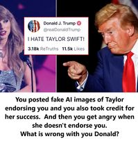 Trump is claiming that his signing of the Music Modernization Act is responsible for all Musical Artists' success. In reality, Trump didn't do anything on the legislation except sign it.  Taylor wasn't a huge beneficiary of the Music Modernization act. It mostly targeted songwriters who weren't successfully collecting royalties and pre-1972 artists who weren't paid for radio plays. Most of her success and wealth are from the Eras tour and 11 albums. 