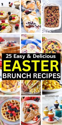 Best make ahead Easter bruch recipes. Easter brunch recipes. Easter brunch food. Easter brunch menu. Easter brunch buffet.