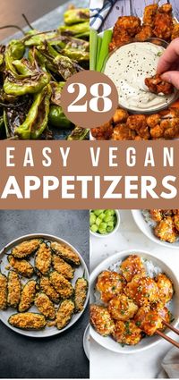 These easy vegan appetizers are simple to make but big on flavor. They're exactly what you're looking for to bring to your next party to impress your friends and relatives. They're crowd pleasing (even for the omnivores), don't require fancy or obscure ingredients, and can be pulled together in no time at all.  #veganappetizers #veganpartyappetizers #easyveganappetizers