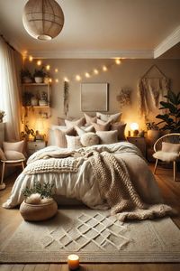 Looking to create the ultimate cozy retreat? Here are easy tips to transform your bedroom into a Hygge haven! From soft textiles to calming lighting, discover how to make your space feel warm, peaceful, and full of comfort. Save the post and comment with the word * Bedroom*. We will send you a comprehensive guide to this.  bedroom ideas, bedroom inspirations, bedroom, bedroom decor, bedroom ideas for small rooms #HyggeBedroom #CozyBedroom #BedroomInspo #HyggeHome #CozyVibes