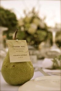 pear favors. simply elegant.