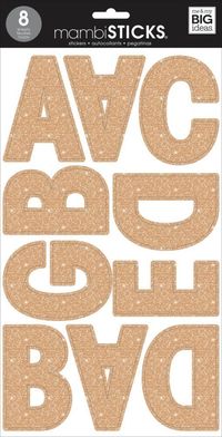 These large alphabet stickers really know how to make a statement! Perfect for school projects, signs, papercrafting and more! Each package contains eight 7" x 12" sticker sheets with letters and numbers.