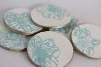 Floral Imprinted Summer Coasters * sparkle living blog