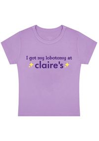 Cherrykitten I Got My Lobotomy At Claire's Y2K Baby Tee up to 30% off sale, Free shipping worldwide is Provided.High Quality Kinds of Y2K t shirts That help you feel comfortable and stylish.