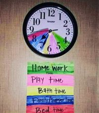 Keep your kids on task at home — and teach them time management skills — by color-coding a clock.