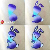 Bunny face painting step by step