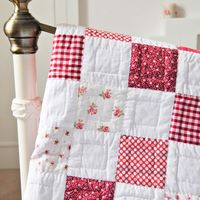 Red & White Checkerboard Quilt - Etsy