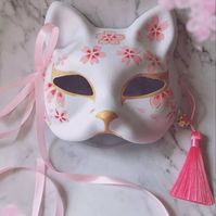 Japanese Fox Hand-painted Cosplay Mask - Kuru Store