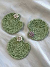 #crochet #lilypad #princessandthefrog #coaster #roomdecor #homedecor