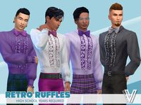 The Sims Resource - Retro Ruffle Tuxedo Shirt