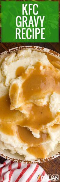 KFC Gravy recipe creates a creamy, smooth brown gravy from scratch that tastes like the restaurant's. The best gravy for mashed potatoes!