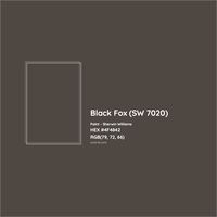 Sherwin Williams Black Fox (SW 7020) Paint color codes, similar paints and colors