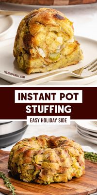 Are you making your holiday dressing outside the turkey? Look no further than this Instant Pot Stuffing. Made with simple ingredients, this stuffing casserole is easy to make and has classic, savoury holiday flavour. via @therecipewell