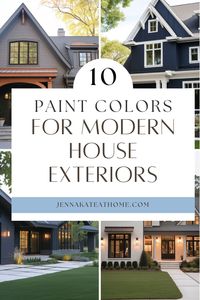 Transform your home with these 10 paint colors for modern house exteriors. Find the perfect paint color schemes and get inspired by these exterior house color ideas!