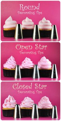 Cupcakes: which frosting tip to use for different looks