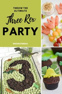 Throw your 3 year old the ultimate Three Rex birthday party with these dinosuar theme ideas.