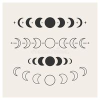 Phases of the moon stock vector. Illustration of full - 222327985