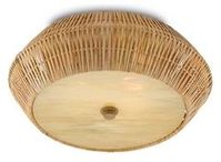 Antibes Flush Mount In Natural & Honey Beige (9999-0033) By Currey & Company