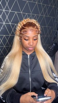 Soul Lady Ombre Blonde With Brown Roots Silky Straight 13x4 HD Lace Full Frontal Wig With Perfect Bleached Knots