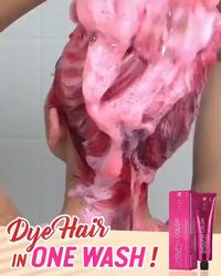 💁‍♀️This is Shampoo + Hair Dye + Hair Conditioner💜Vibrant Color in ONE Wash💜Fast & Easy⏱️No more bleaching🙅‍♀️ 🛒