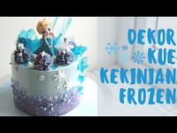 Cara dekor kue ombre buttercream FROZEN 2 | cake tutorial - YouTube