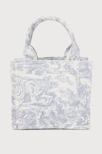 The Lulus Got it All Light Blue Toile Print Mini Tote Bag is the perfect thing for holding all your everyday essentials while also staying on-trend! This cute lil' tote bag has a flat bottom design and a woven canvas construction (with a light blue toile print throughout) with a lined interior, complete with a zippered sidewall pocket. Twin tote handles complete the chic look!