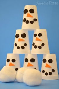 Snowman Slam Game - my kids have been having so much fun with this EASY TO MAKE game {Frugal fun for Winter}