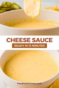 This simple cheese sauce is perfect for nachos, burgers, and more! Ready in no time. #CheeseDip #SauceRecipes #SnackDip