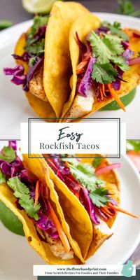 If you’re looking for rockfish recipes, check out these easy pan seared filets that are combined with a zesty cool weather slaw to make a seasonal taco the whole family will enjoy. Rockfish tacos are a thirty minute meal, even if you take the time to crisp up some corn tortillas (DO IT!). Get the recipe, ingredient list, and all my cooking tips for making these yummy rockfish tacos on the blog.