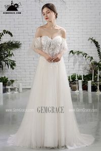 Charming Off Shoulder Sleeves Flowy Beach Wedding Dress Bohemian Style Ref#E8986 at GemGrace. #BeachWeddingDresses Shop now to get $10 off. Pro custom-made service for wedding dress, formal dress. View Beach Wedding Dresses,Boho Wedding Dresses for more ideas. Click to shop now! #BuyableBeachWeddingDresses