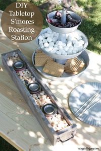 S’mores are a favorite summertime activity. We could seriously eat them every night. But making a fire to roast the marshmallows can sometimes become a chore. Sometimes we just want a quick S’mores without having to build a fire. With a DIY Tabletop S’mores Roasting Station, now we can. Here is what you…