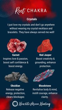 If you are work on your Root Chakra try these crystals that can help your healing journey to release the blockages within your Root Chakra.