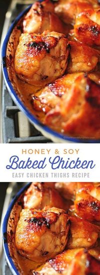 This easy and delicious Honey Soy Baked Chicken Thighs recipe will become a regular feature on your weeknight menu.