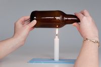 Glass Bottle Cutting- You can soak a piece of yarn in nail polish remover, tie around bottle, light with a lighter, let burn all the way around for about 10-15 seconds then dip in bowl of cold water perfect spilt every time.