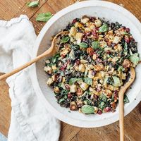 This Shredded Kale Salad With Cranberries Is All About the Crispy Tofu