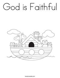 God is Faithful Coloring Page from TwistyNoodle.com Awesome printables for Sunday school