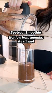 This beetroot smoothie really helped to improve my low iron anemia during pregnancy and boost my energy naturally. I drink alongside taking my iron supplements. #smoothie #vegan #healthy