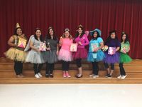 Book Character Parade: Pinkalicious, Purplicious, Emaraldlicious, Silverlicious, Goldilicious, Aqualicious