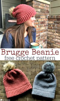 This crochet slouchy beanie is worked in one piece, and is easily customized to specific sizes. I am in love! via @ashlea729