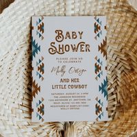 Southwestern Cowboy Baby Shower Invitation Ready to be personalized by you!