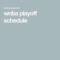 wnba playoff schedule