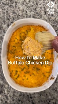 Looking for an easy dip to make for your next game day party? We got you. Make this iconic Buffalo chicken dip recipe using Member’s Mark Premium Chunk Chicken (now at a NEW lower price and only at Sam’s Club!) – your guests and tastebuds will thank you. ​