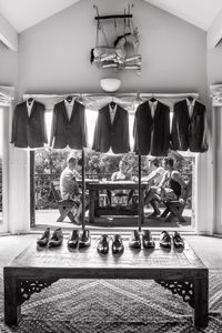 Cute groomsmen getting ready photo