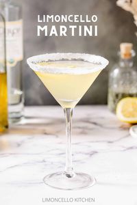 This Limoncello Martini is a simple, refreshing and delicious vodka cocktail. It's like a Lemon Drop, but using Limoncello instead of orange liqueur gives it an even more lemony flavor. This drink is so easy to make at home, and it's perfect for any occasion, from a sophisticated cocktail hour to a backyard pool party.