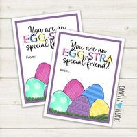 EGGstra Special Friend - Easter Gift Tags | Printable - Instant Digital File HT104a