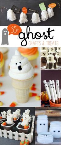 35+ Adorable Ghost Crafts and Treats | roundup via lollyjane.com